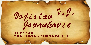 Vojislav Jovanković vizit kartica